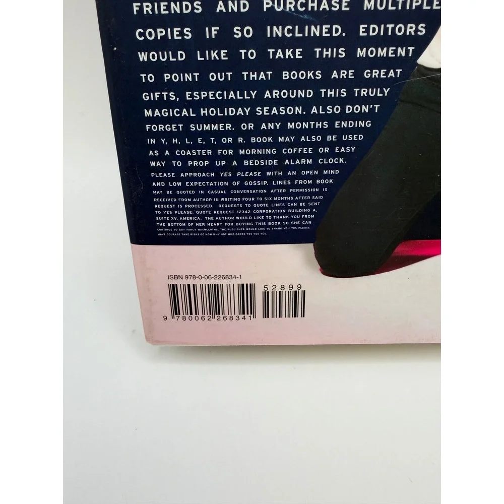 Yes Please by Amy Poehler Hardcover Memoir Comedy Biography 2014 ISBN 0062268341